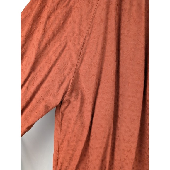 Boho Peasant Blouse Long Sleeve Rust Ruffle Tassel Boho Fairy Cottagecore - Picture 10 of 11